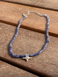 Silver Hirz necklace / Tanzanite